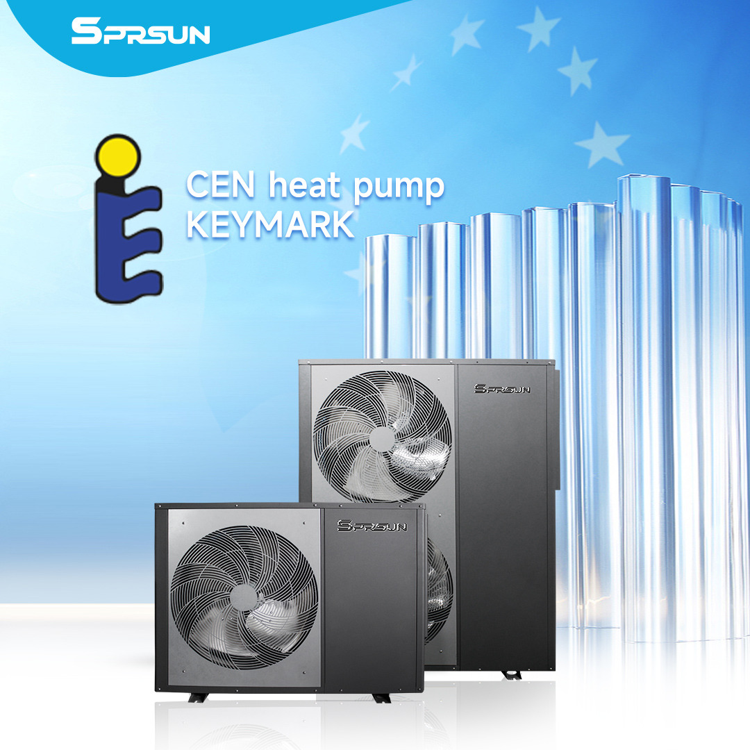 SPRSUN R32 EVI DC Inverter Air Source Heat Pumps Obtained KEYMARK Certification