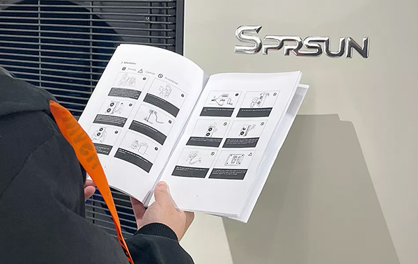 SPRSUN heat pump user operation manual for installation and usage O'rnatish va foydalanish uchun SPRSUN issiqlik nasosining foydalanuvchi qo'llanmasi