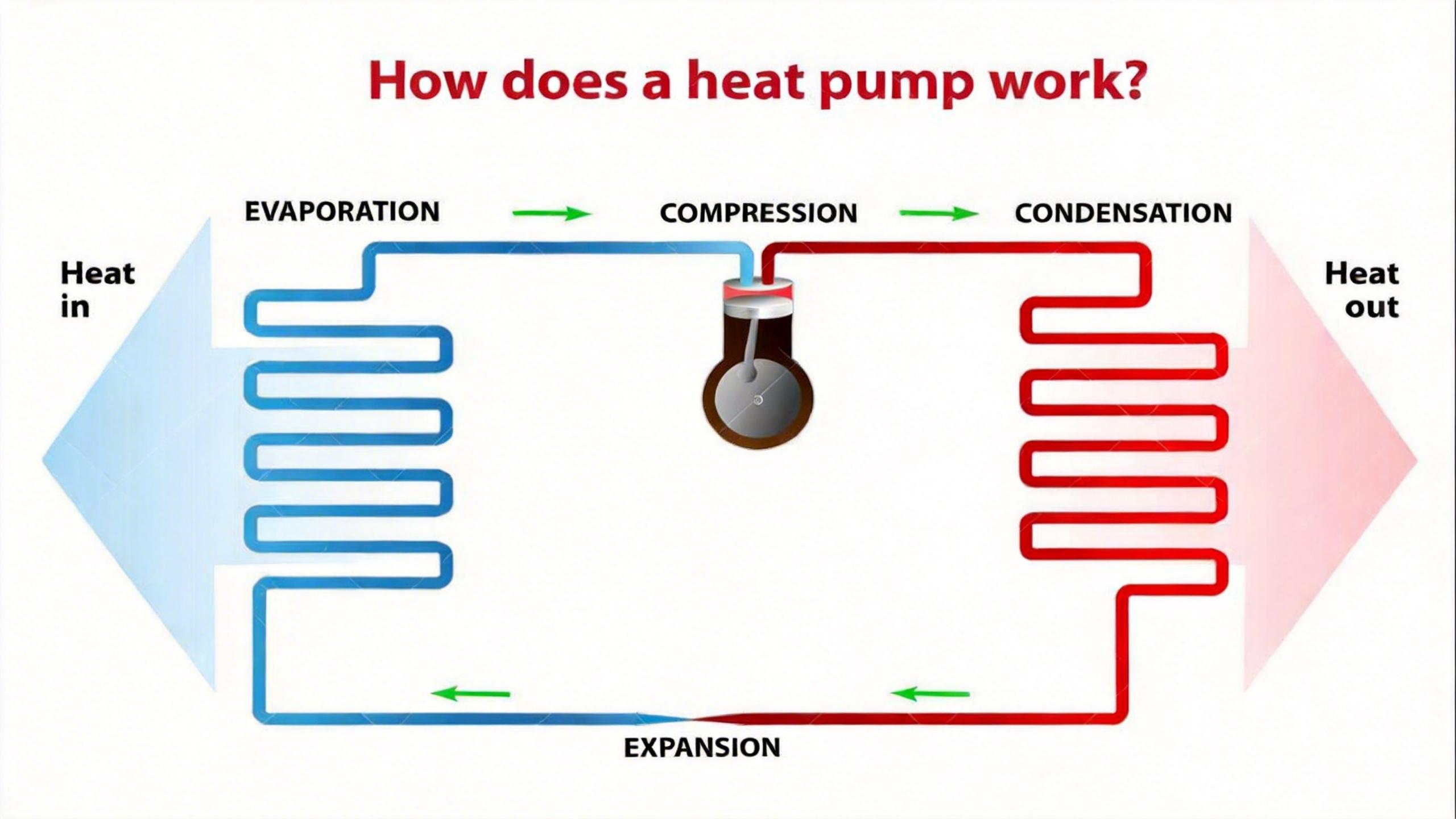 heat pump working process processo de trabalho da bomba de calor