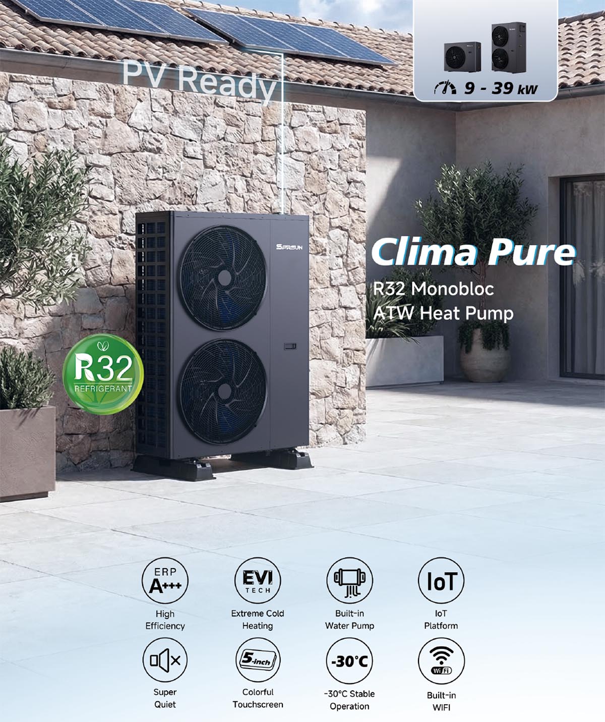 Multifunctional R32 Heat Pump (Clima Pure)