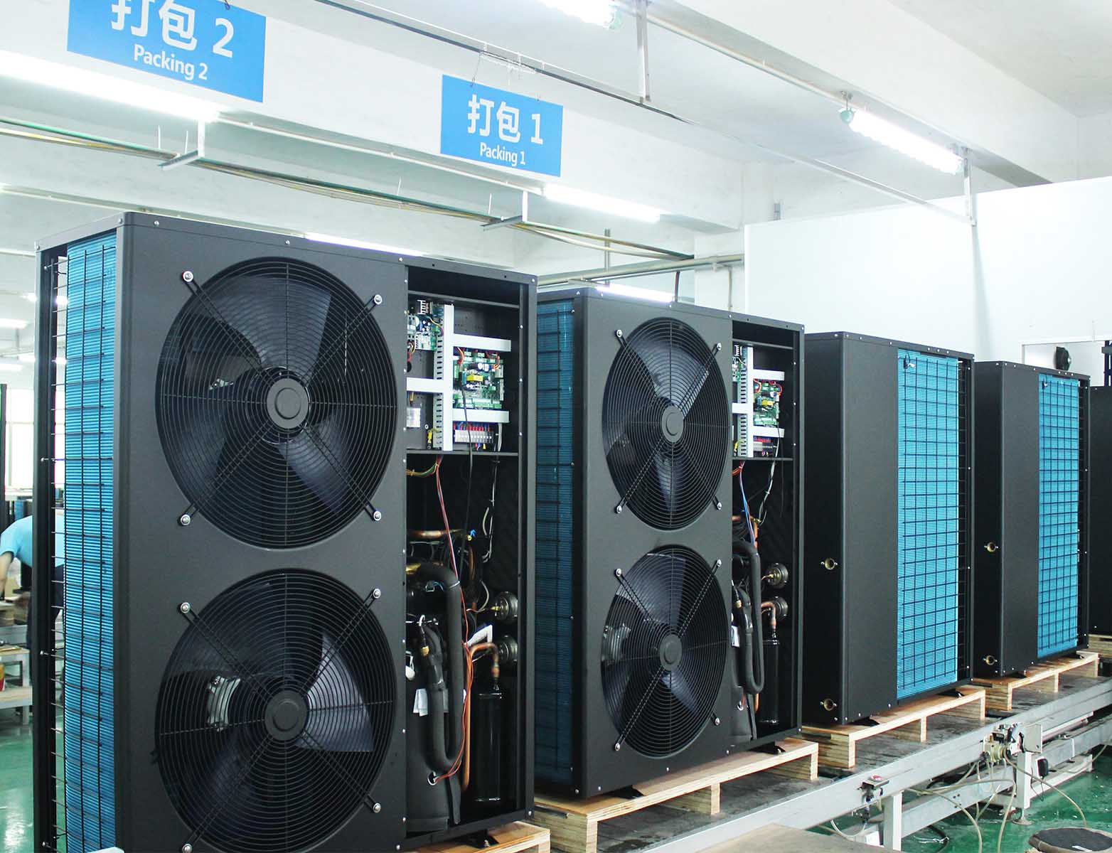 SPRSUN heat pumps in the production line