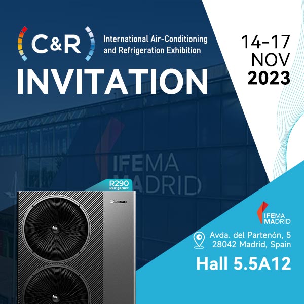 SPRSUN to Meet You at C&R Exhibition 2023 with Its New R290 Heat Pumps