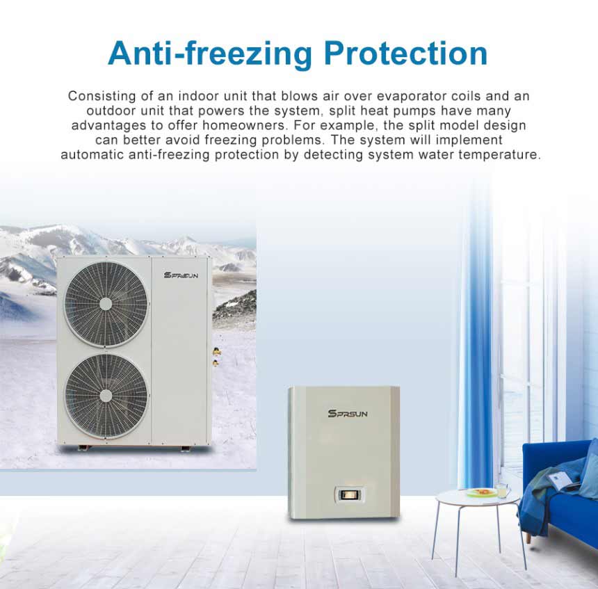 Anti-Freezing EVI Split Heat Pump