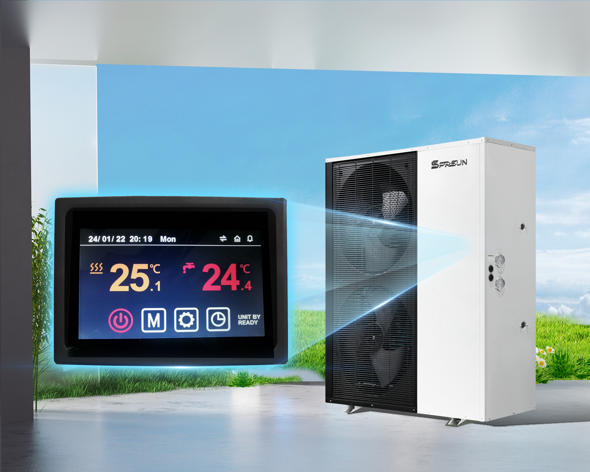 Smart and Comfort Control, PRODUCTS, Air to water heat pump Systems
