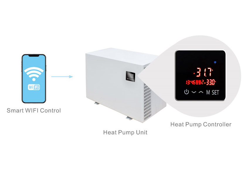 smart-control pool heat pump heater