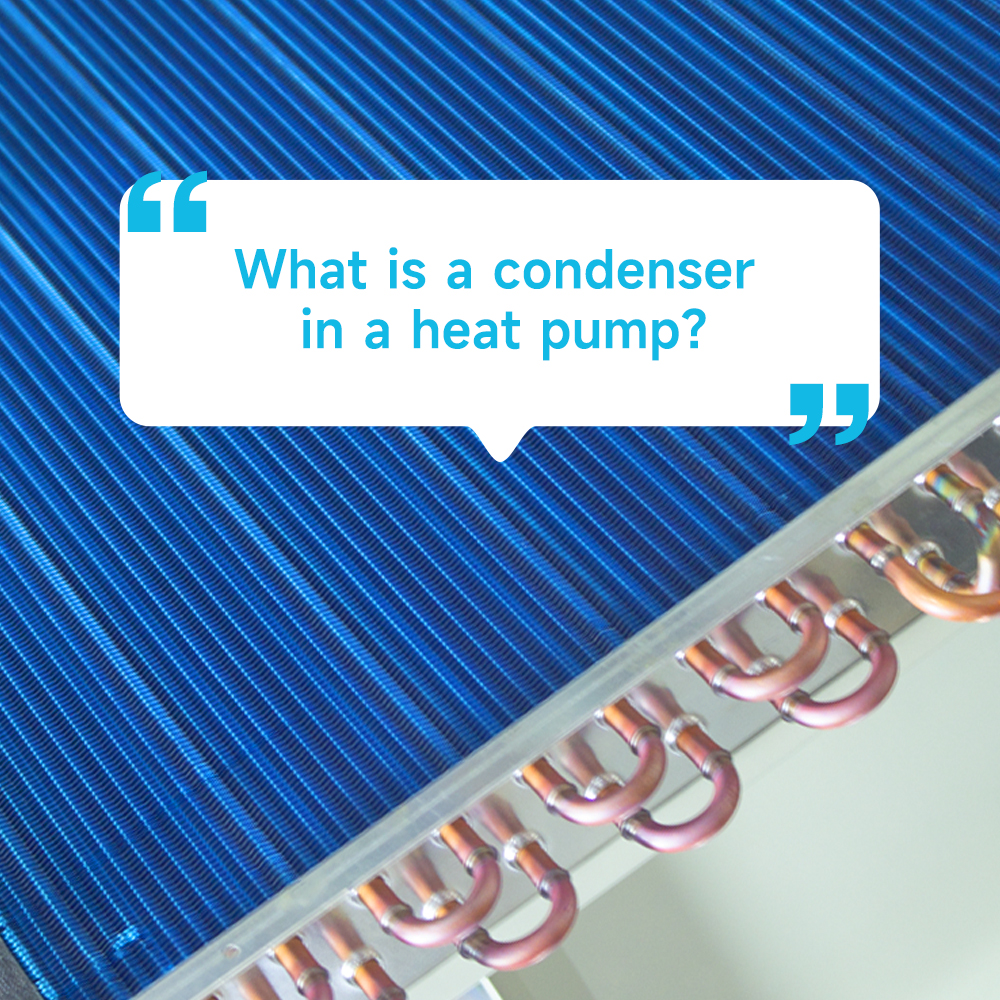 What is a condenser in a heat pump?