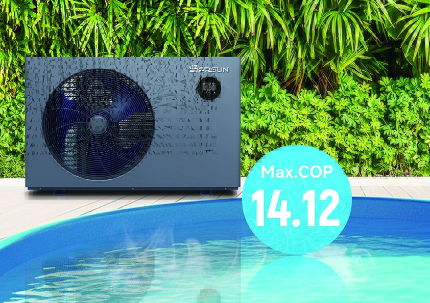 SPRSUN pool heat pump COP 14.12