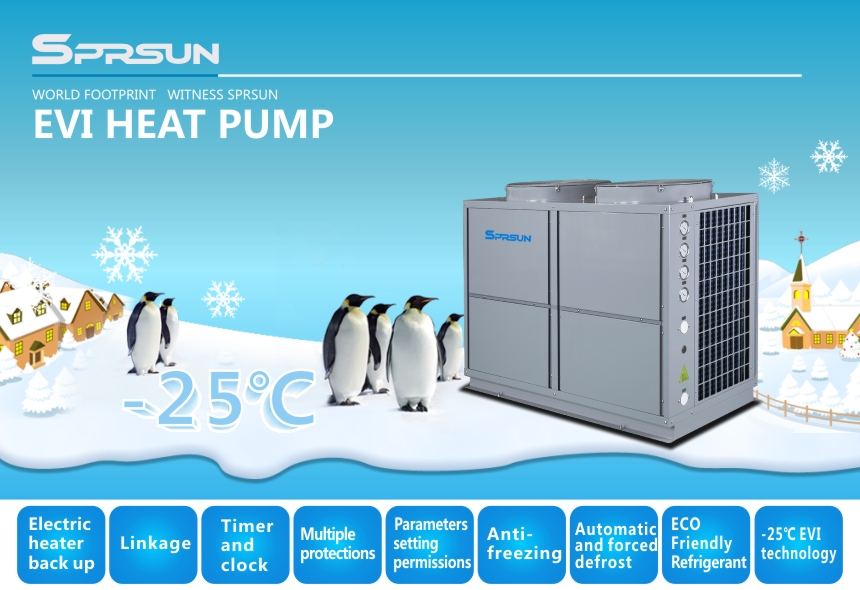 EVI Air Source Heat Pump for Cold Weather