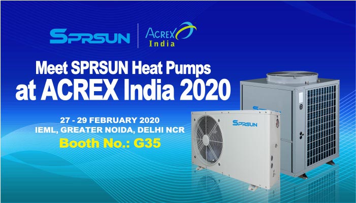 SPRSUN Air Source Heat Pump at Acrex India 2020