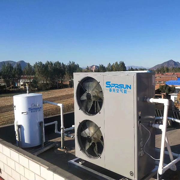 SPRSUN Air Source Heat Pump Installed in the Countryside