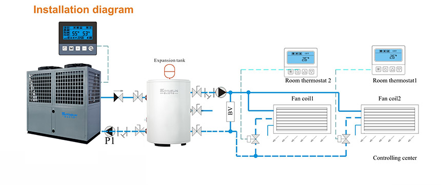 air heat pump installation diagram