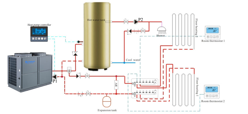 10P Heat Pump Water Heater Installation Diagram
