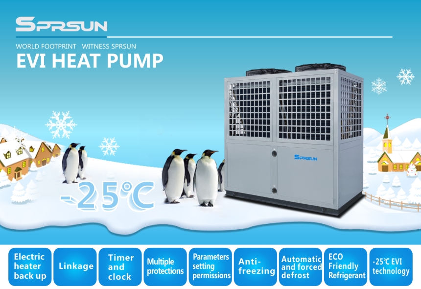 EVI Air to Water Low Temperature Heat Pumps