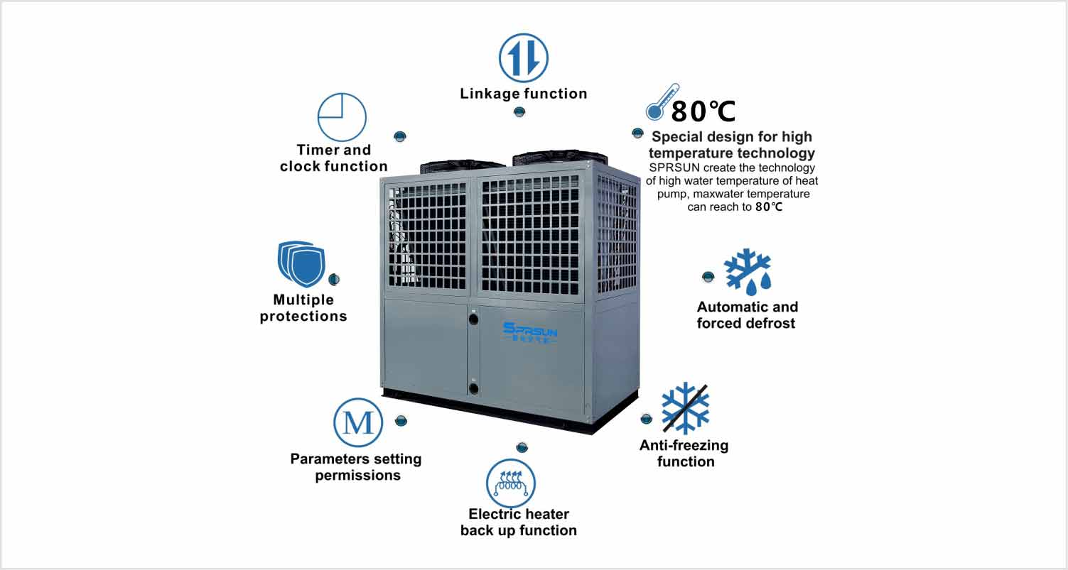 Tech Features of EVI High Temperature Air Source Heat Pump Water Heaters