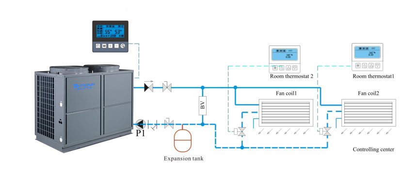 air heating pump installation diagram