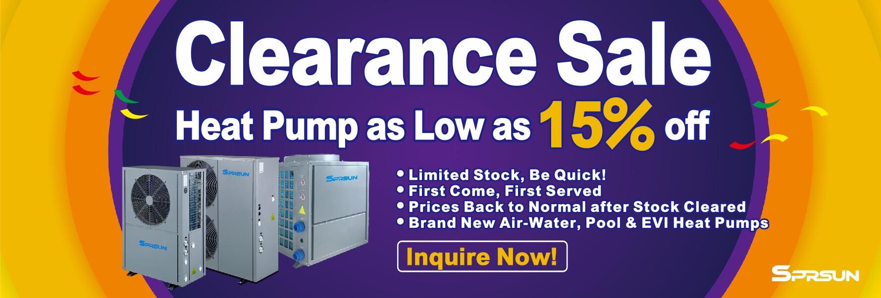 SPRSUN Heat Pump Clearance Sale