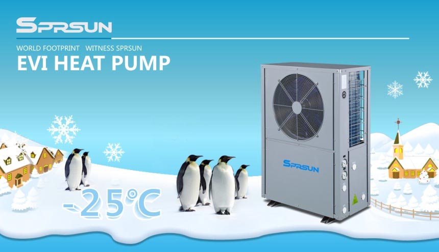 EVI Air Source Heat Pump for Cold Area