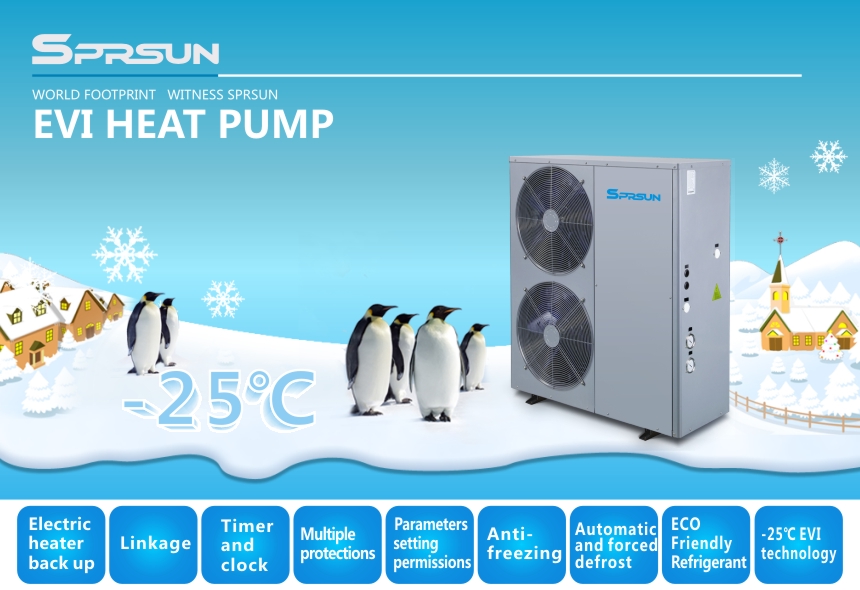 EVI Air to Water Heat Pump for Cold Climate