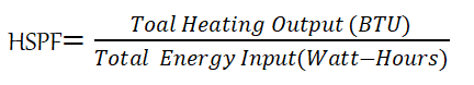 Heating Seasonal Performance Factor (HSPF) Fator de desempenho sazonal de aquecimento (HSPF)